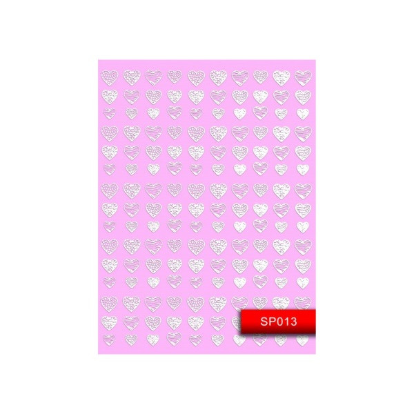 Наклейка для дизайну нігтів Kodi Professional "White" Nail Art Stickers SP013