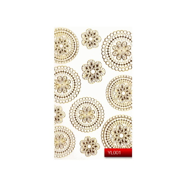 Наклейка для дизайну нігтів Kodi Professional "Gold" Nail Art Stickers YL001