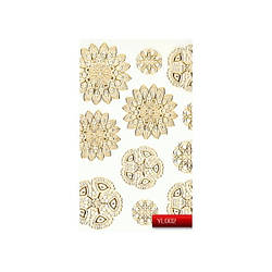 Наклейка для дизайну нігтів Kodi Professional "Gold" Nail Art Stickers YL002