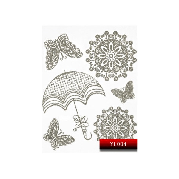 Наклейка для дизайну нігтів Kodi Professional "Silver" Nail Art Stickers YL004