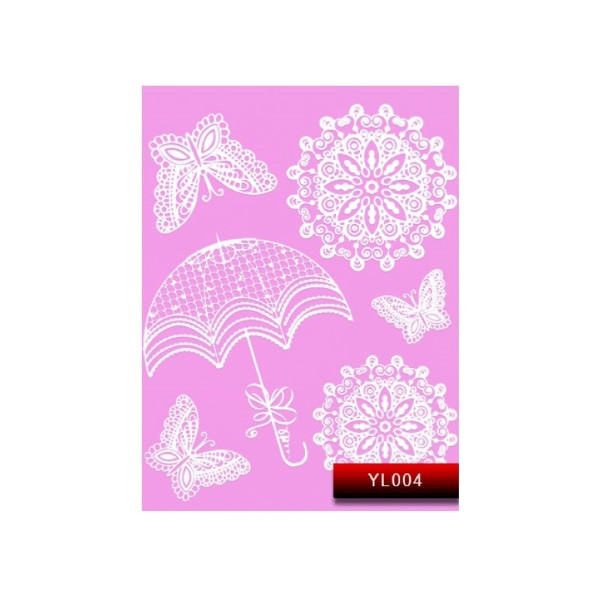 Наклейка для дизайну нігтів Kodi Professional "White" Nail Art Stickers YL004