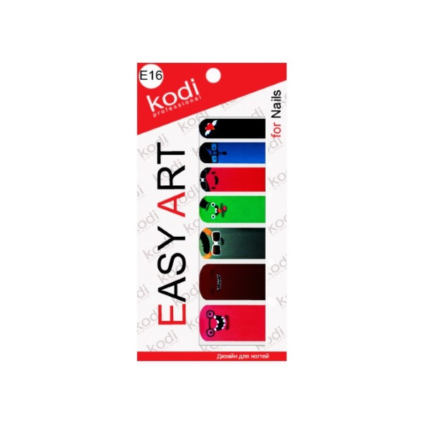 Наклейка для дизайну нігтів Kodi Professional Easy Art E16