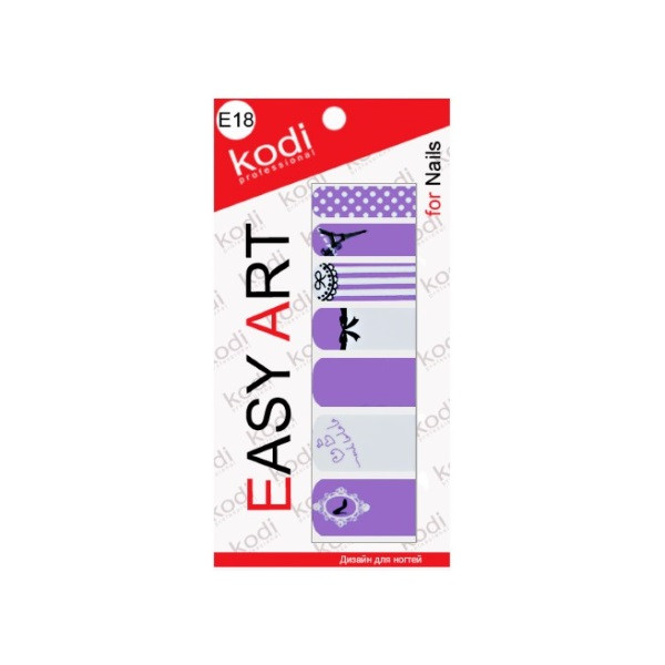 Наклейка для дизайну нігтів Kodi Professional Easy Art E18