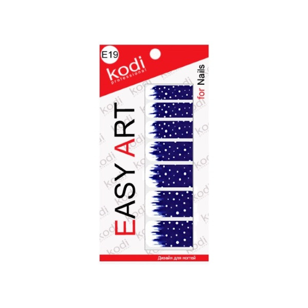 Наклейка для дизайну нігтів Kodi Professional Easy Art E19