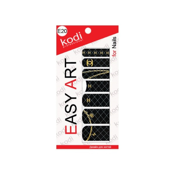 Наклейка для дизайну нігтів Kodi Professional Easy Art E20