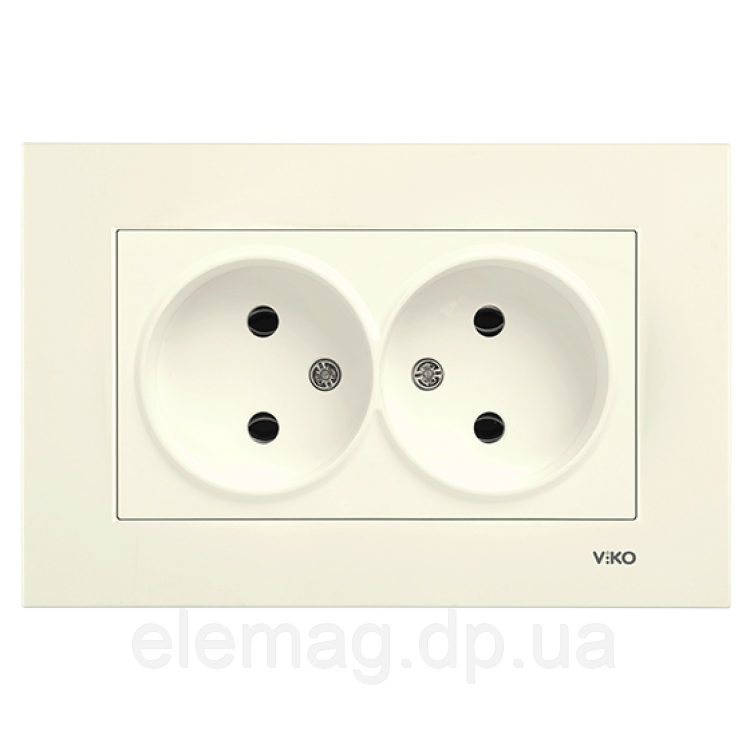Розетка подвійна KARRE кремова