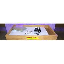 Мобільна світлодіодна пісочниця — планшетМІНІ 16 кольорів, відсік для піску — ЯСЕНЬ /550×330