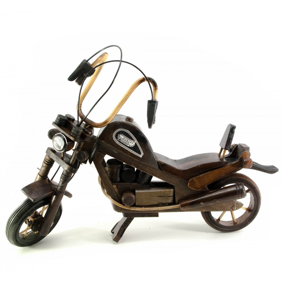 Статуетка з дерева різальна Мотоцикл Харлей Девідсон, фото 1