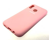 Чехол накладка для Samsung A30, A305 противоударный бампер Silicone Cover Original case розовый