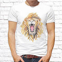 Чоловіча футболка з принтом Лев жовтий Push IT