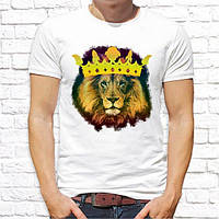 Чоловіча футболка з принтом Лев у короні 2 Push IT