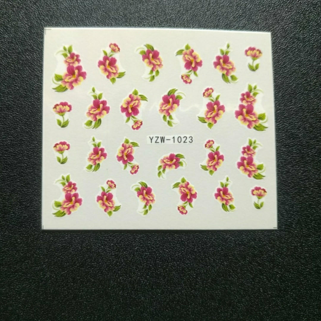 Наклейка на нігті, наклейка для нігтів, нігтьовий дизайн "квіти 20 шт. набір