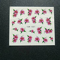Наклейка на ногти, наклейка для ногтей, ногтевой дизайн "цветы " 20 шт набор