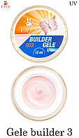 Гель-желе для нарощування нігтів F. O. X Gele builder gel Pink №003, 15 мл