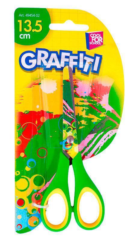 Ножиці Graffiti Cool For School, 13,5 см, зелені