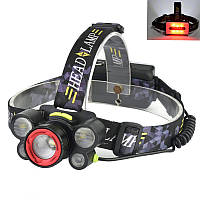 Налобний ліхтар потужний DR-8816 з вбудованим акумулятором, 5 ламп