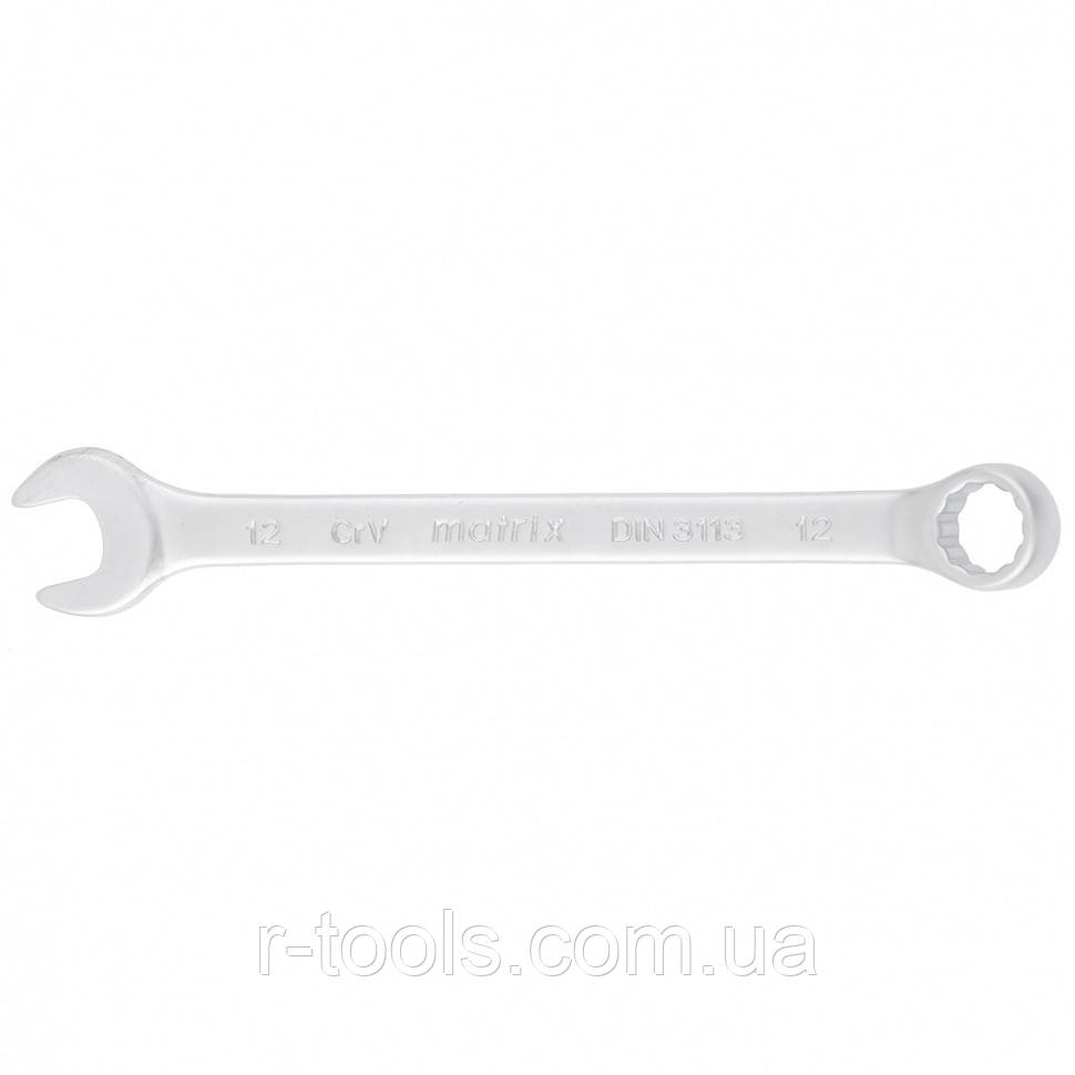 Ключ комбінований 12 мм CrV матовий хром MTX 151089