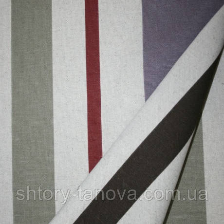 Натуральные шторы лен компаньон сирень/бордо, фото 1