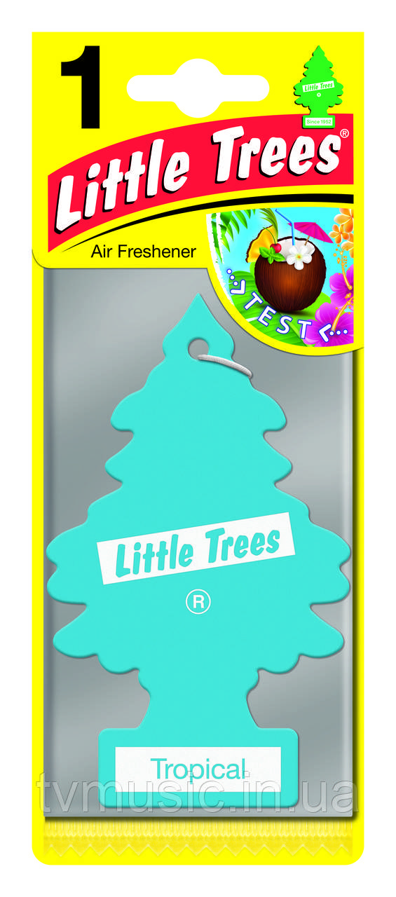 Ароматизатор у машину Little Trees Tropical / Аромат тропіків, фото 1