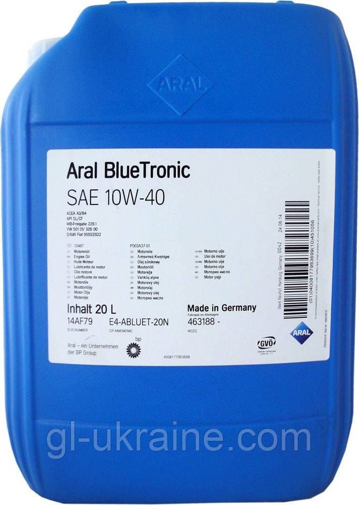 ARAL BlueTronic 10W-40, Моторна олива, 20 л