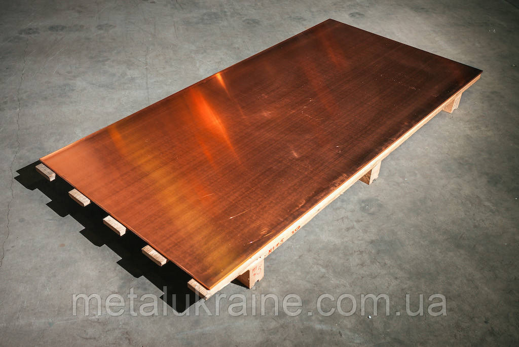 Лист мідний 24.0х600х1500 мм М1 М2 ( М'який Твердий ), фото 1