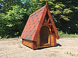 Дерев'яна будка для собаки "Вігвам" для середніх порід (80*100*100 см), фото 9