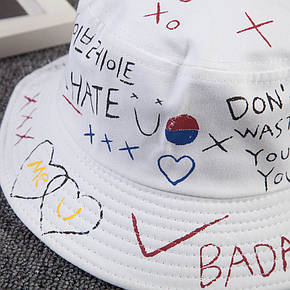 Панама Bucket Hat City-A з написами Various WTF Біла, фото 4