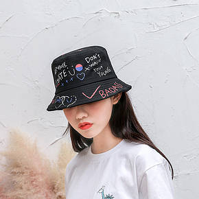 Панама Bucket Hat City-A з написами Various WTF Чорна, фото 1