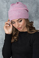 Женская шапка «Кэт» со стразами Розовый Светлый
