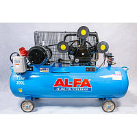 Компрессор AL-FA ALC200-3 : 5.2 кВт - 200 л. | Чугунный блок | Ременная передачи