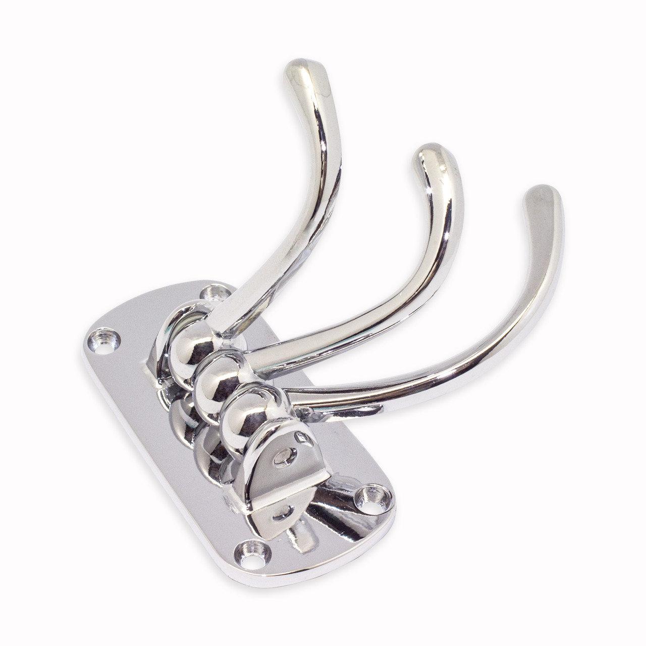 Гачок потрійний рухомий Besser 3.5*9*7.5 см із хромованого цинкового сплаву