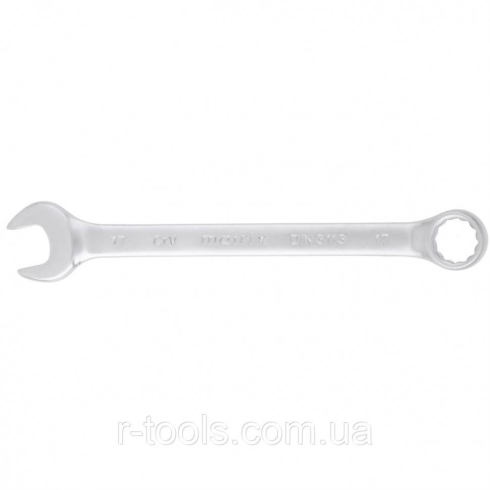 Ключ комбінований 17 мм CrV матовий хром MTX 151139