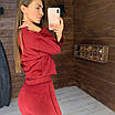 Жіночий замшевий костюм у спортивному стилі, фото 2