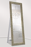 Дзеркало підлогове в рамі Factura з дерев'яною підставкою Silver Grace 60х174 срібло