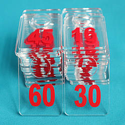 Номерок для гардеробу прозорий