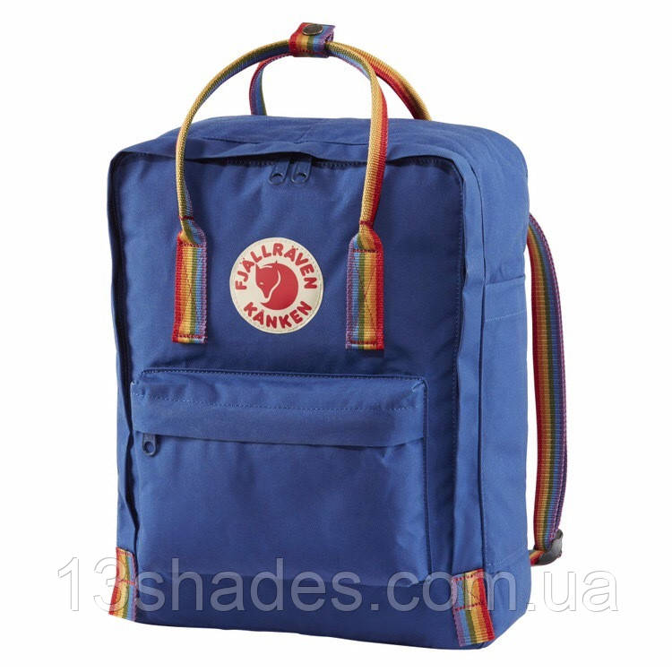 Рюкзак Fjallraven Kanken (Ф'ялравен Канкен) classic, синій із кольоровими ручками