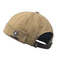 Байкерська Кепка Docker Без козирка Докер Безкозирка City-A Geegen Domog HUF Бежева