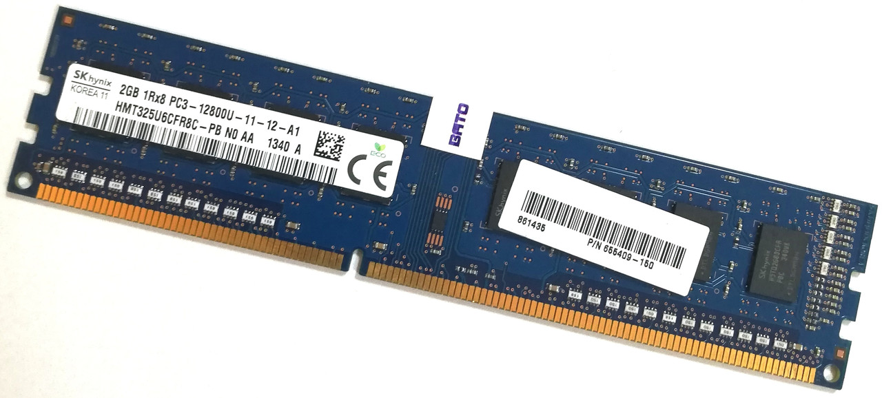 Оперативна пам'ять Hynix DDR3 2Gb 1600MHz PC3-12800U 1R8 CL11 (HMT325U6CFR8C-PB N0 AA) Б/В