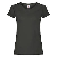 Футболка хлопковая женская однотонная графитовая - XS, S, M, XL, 2XL