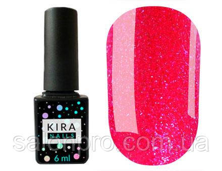 Гель-лак Kira Nails 24 Karat №009 (рожевий з блискітками), 6 мл