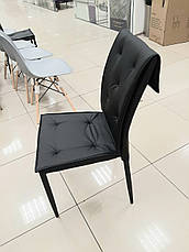 Стілець м'який в стилі модерн для дому та офісу  Laura (Лаура) Accord, колір чорний, фото 3