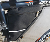 Вело сумка на два отделения подрамная треугольная велосипедная сумка для велосипеда, велосумка велобардачок