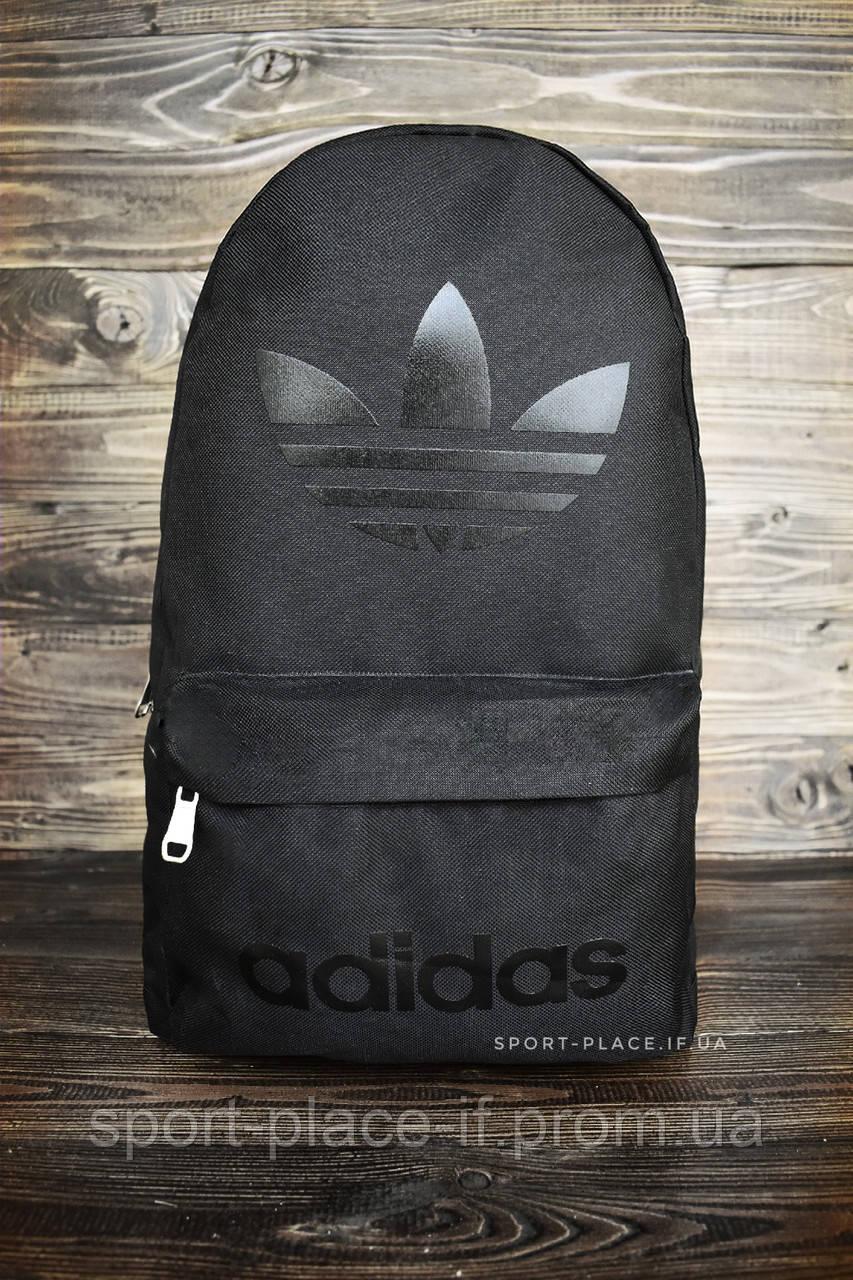 Рюкзак Adidas чорний спортивний, міський (ліцензія) Адідас