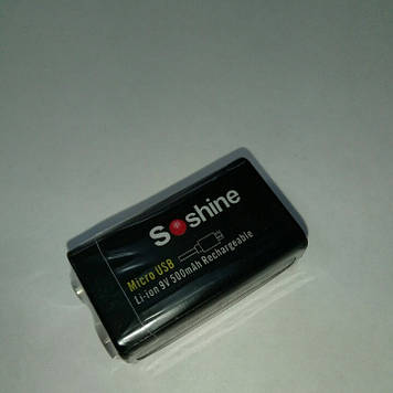 Акумулятор крона USBLi-7.4-500 Е(по7,4В) NEW заряд: USB+LED