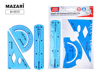 Набір інструментів для креслення 3 предмети, гнучкий, 4 кольори, 15см