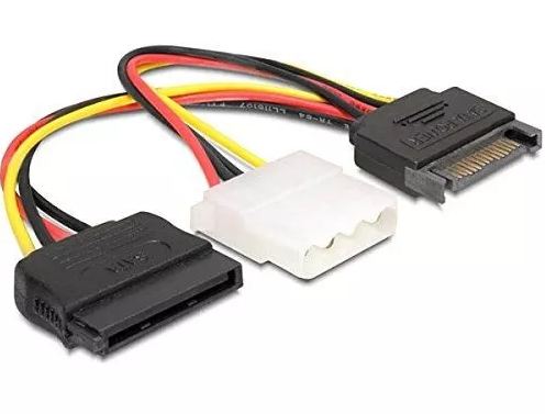 Перехідник з Sata тато -> Molex папа + мама sata