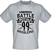 Футболка Fortnite Battle Royale "99 Problems" (меланж)