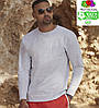 Чоловіча футболка з довгим рукавом світло-сіра 038-94, фото 4