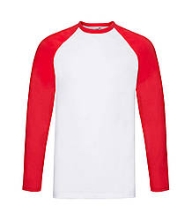 Чоловіча футболка з довгим рукавом червона 028-WM