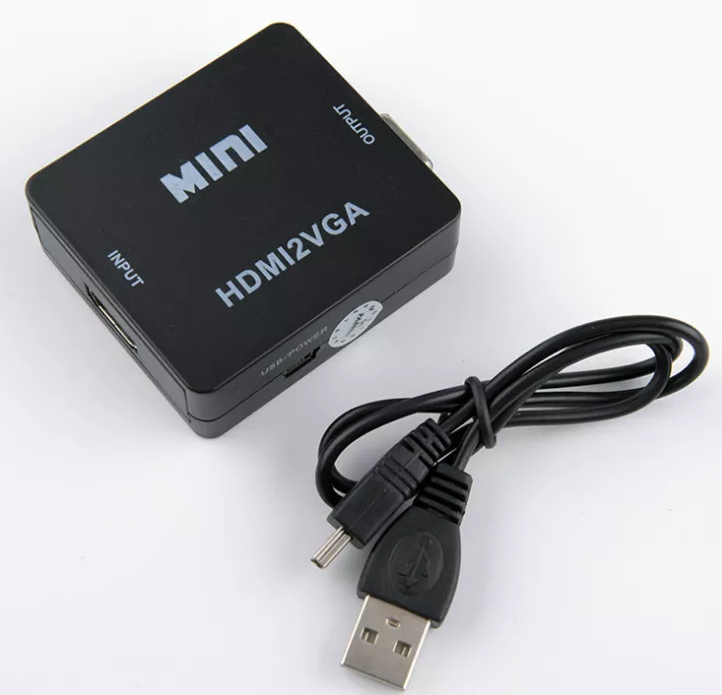 Конвертер перехідник сигналу з HDMI->VGA USB-живлення +звук HDMI2VGA т2 ps3 ps4